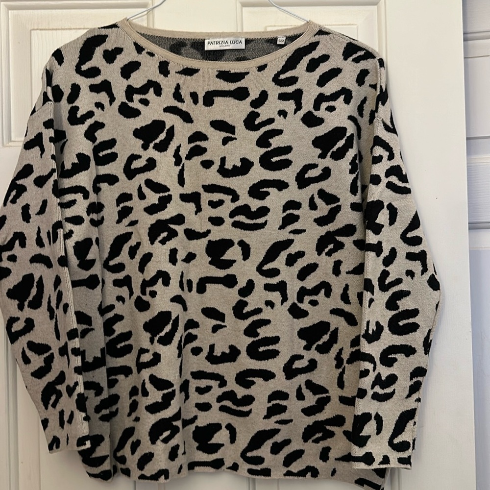 Patricia Luca s/m animal print sweater